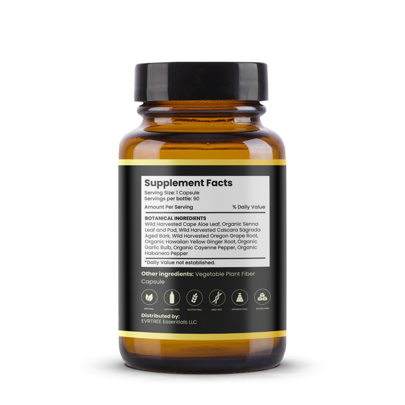 Vegan Digestive Supplement by Flowell – Back View of Product Packaging