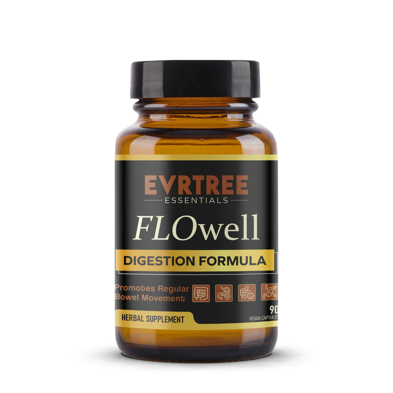 Flowell Digestive Cleanse Supplement – 100% Plant-Based Gut Support Bottle